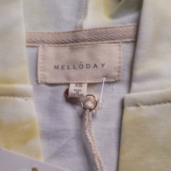 🆕️💛MELLODAY OVERSIZED TIE DYE HOODED PULLOVER, SZ XS - Picture 6 of 8